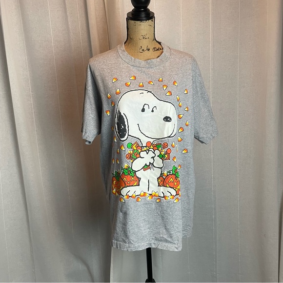 Vintage Tops Vintage Single Stitch Peanuts Snoopy Halloween Tee